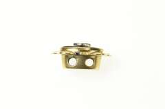 10K Yellow Gold Ornate Black Onyx Diamond Slide Bracelet Charm/Pendant