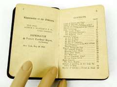 1925 Miniature Leather Catholic Prayer Book