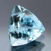 High fire 3.96ct trillion cut Swiss blue Topaz