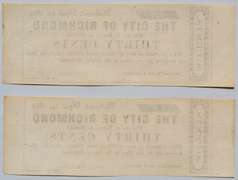 2 30 Cent City Of Richmond Confederate States / Va Note