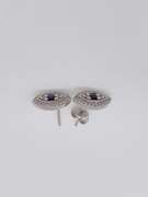 14kt Gold, Blue Sapphire & Diamond Earrings