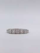 14kt Solid White Gold Diamond Ring