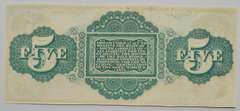 $ 5 State Of South Carolina Revenue Bond Scrip Mar 2 1872 Series