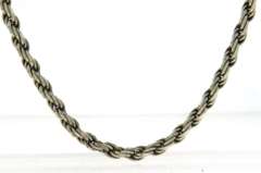 Italian Sterling Silver Rope Chain Necklace