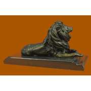 African Lion Bronze Sculpture
