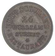 1863 N.Y. Schulze's Restaurant/Saloon Civil War Store Card
