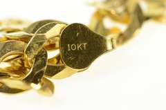 10K Yellow Gold 8,5mm Curb Chain Classic Men's Cuban Link Bracelet