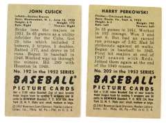 2 Bowman 1952 Baseball Cards