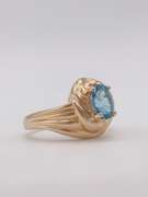 14kt Yellow Gold & Blue Topaz Cocktail Ring