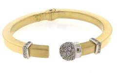 Remarkable 18kt Biko CZ Bangle Bracelet