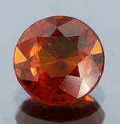 Fiery 3.16ct top color Hessonite Garnet solitaire