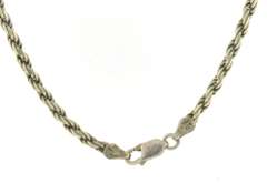 Italian Sterling Silver Rope Chain Necklace