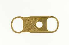 14K Yellow Gold JRH Monogram Victorian Etched Scroll Cigar Cutter