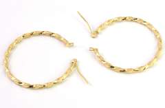 Youthful Twisted Hoops in 14KT Yellow Gold