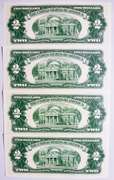(4) Gem Crisp 1953A $2 Red Seal Notes-Consecutive!