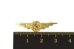 10K Yellow Gold Pegasus Association Football Club Bar Pin/Brooch