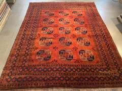 MAGNIFICENT VINTAGE AFGHAN RUG 9.5x11.5