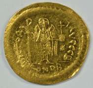 Mint Justinian I Byzantine Gold Solidus, 527 to 565 AD