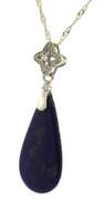 Sterling Silver Lapis Pendant on Chain