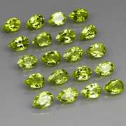 Pear cut! Unheated! 8.74ct Peridot set!