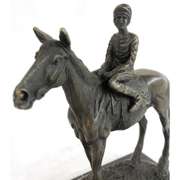 Horse Jockey Racing Equine Art Tribute Thoroughbred Bronze Marble Statue Gift
