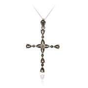 Sterling Silver Smoky Quartz/ Marcasite Pendant