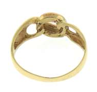 Chic 14kt Tricolor Openwork Link Ring