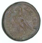 Ptolemaic Kingdom Ptolemy II AE Zeus Ammon Reverse Eagle Ancient Coin