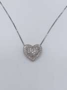 14kt Solid Gold & Diamond Heart Necklace