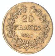 1840 France Gold 20 Francs