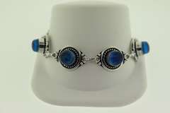 Silver-Tone Quartz Gemstone Bracelet