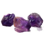 Collectors rich untreated 21.37ct uncut Amethyst set