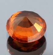 Fiery 3.16ct top color Hessonite Garnet solitaire