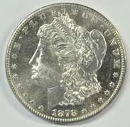 Prooflike choice BU 1878-S Morgan Silver Dollar