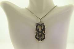 Sterling Silver REP 94 Two Horse Necklace