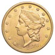 1870-S $20.00 Liberty Head Gold Double Eagle