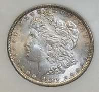 1889 Morgan Dol NAS MS-65