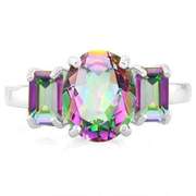 IRRESISTIBLE ! 2.41 CARAT MYSTIC GEMSTONE STERLING SILVER RING
