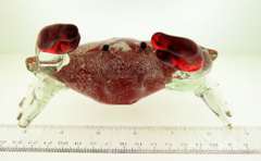 Hand Blown Art Glass Crab Scuplture