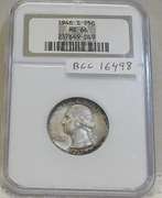 1946-S Silver Wash Qtr NGC MS-66