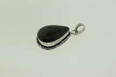Silver-Tone Quartz Gemstone Pendant