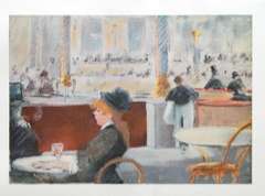 Vintage Edouard Manet, A Café on the Place