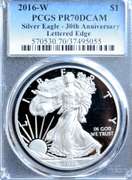 2016-W PR70 DCAM Silver Eagle PCGS