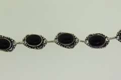 Silver-Tone Quartz Gemstone Bracelet