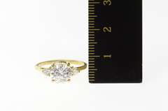 14K Yellow Gold Three Stone Classic Travel Engagement Ring