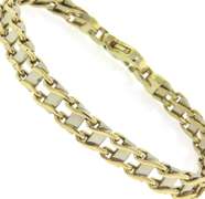 Outstanding Yellow Gold Railroad Bracelet