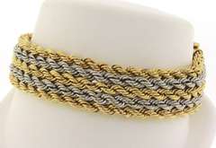 Majestic Wide Rope Yellow Gold Bracelet