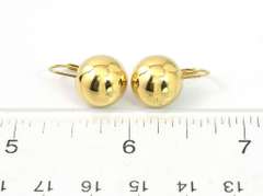 Eye-Catching Button Earrings in 14KT Yellow Gold