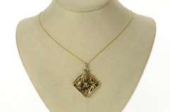 14K Yellow Gold Victorian AR Monogram Photo Locket Charm/Pendant