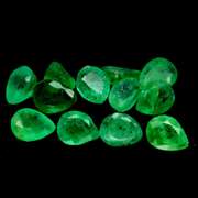 Rich emerald green 3.13ct 12pc emerald set
